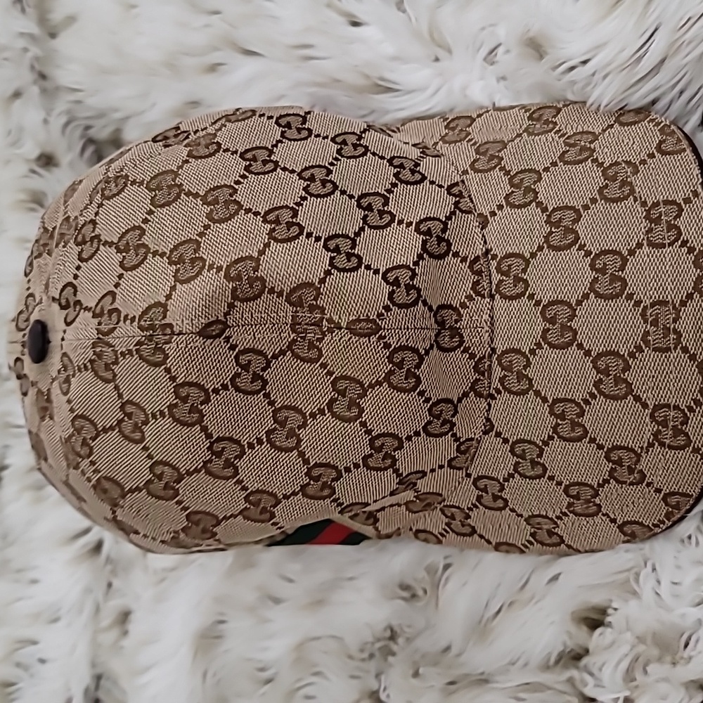 Gucci Beige Monogram Hat